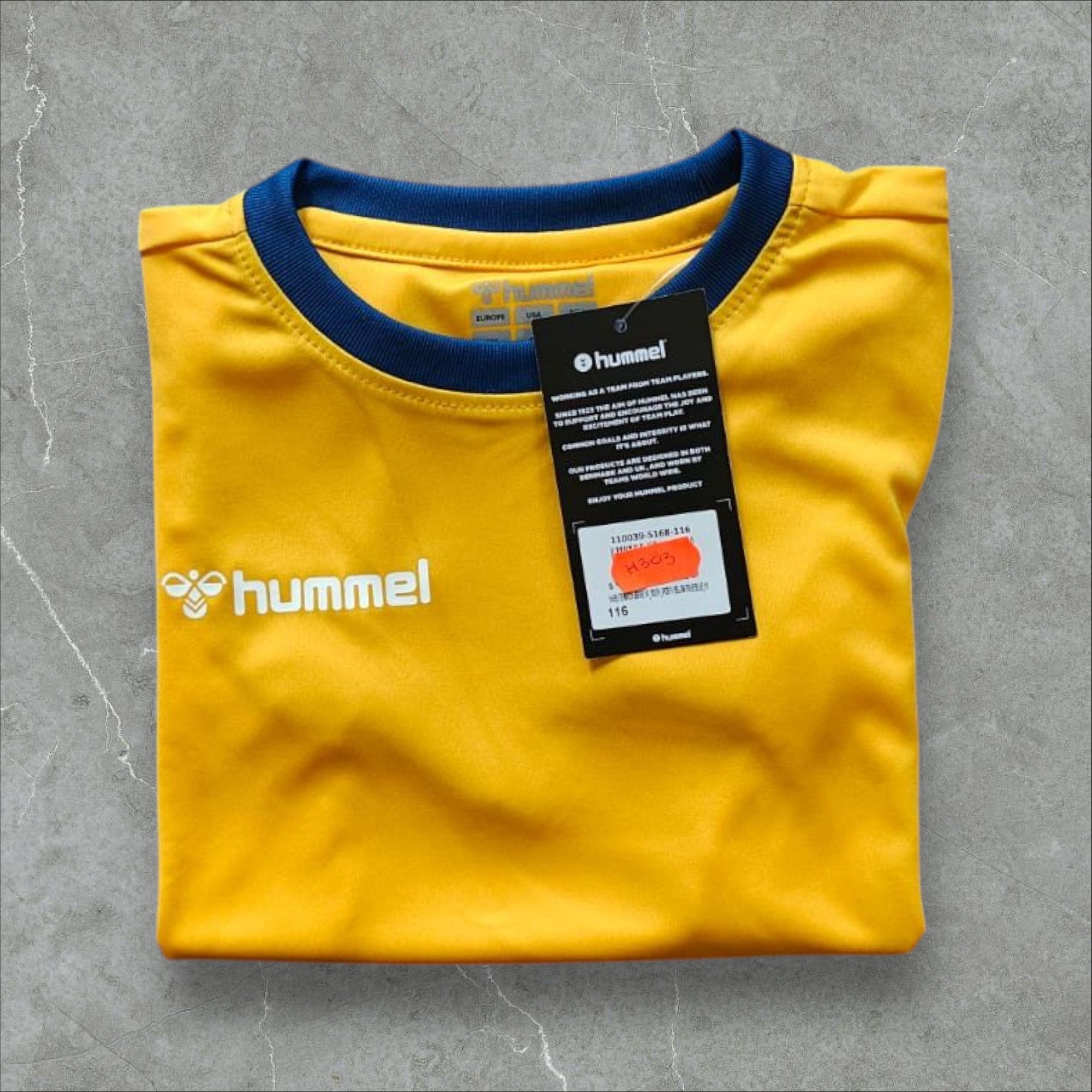 Koszulka sportowa, treningowa, żółta Hummel 116 cm H303