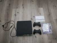 PS3 Slim + 2 comandos + 10 jogos