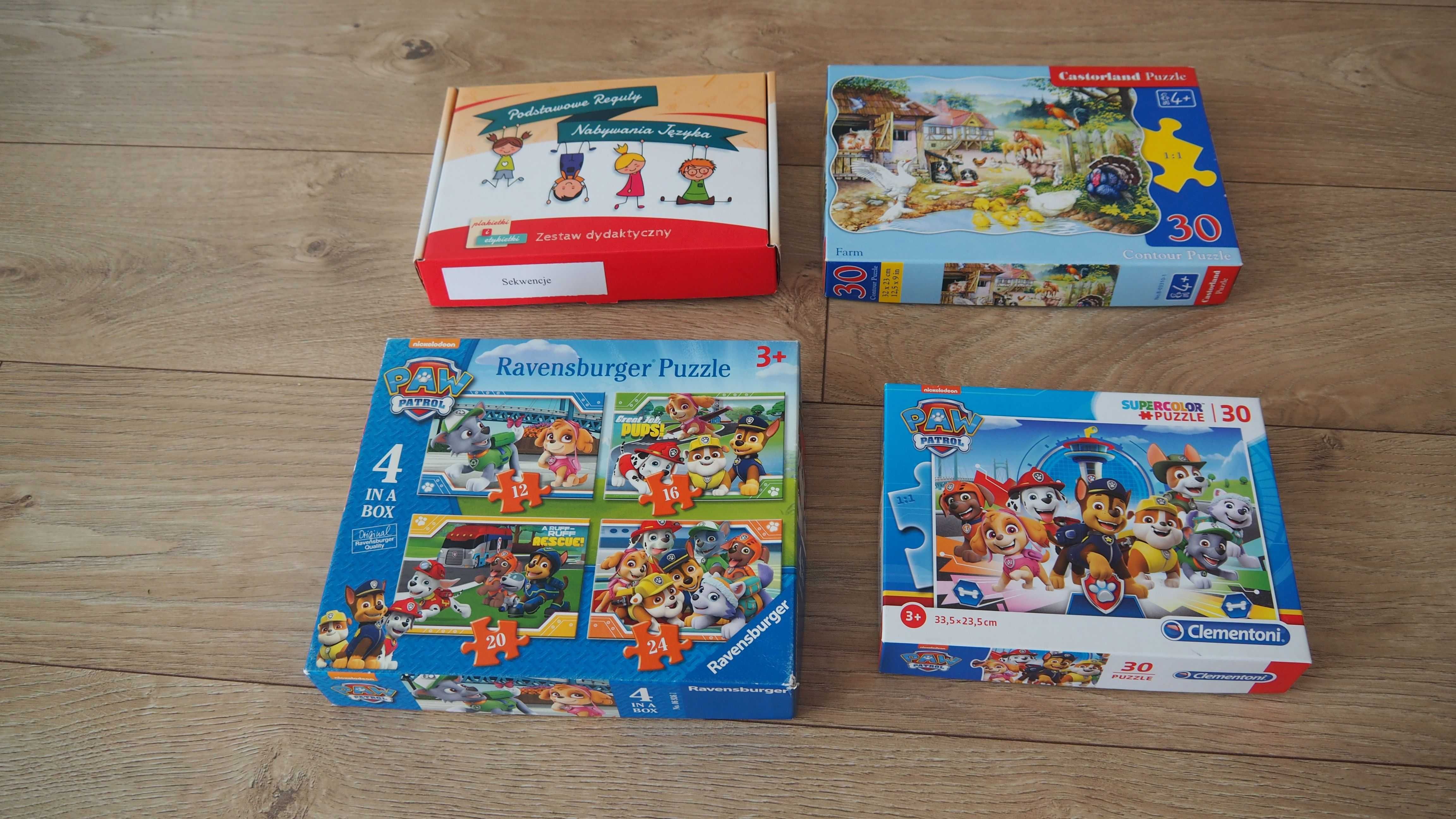 4szt +Gratis,Puzzle Psi Patrol, 3 + ,Ravensburger,Clementoni,Sekwencje