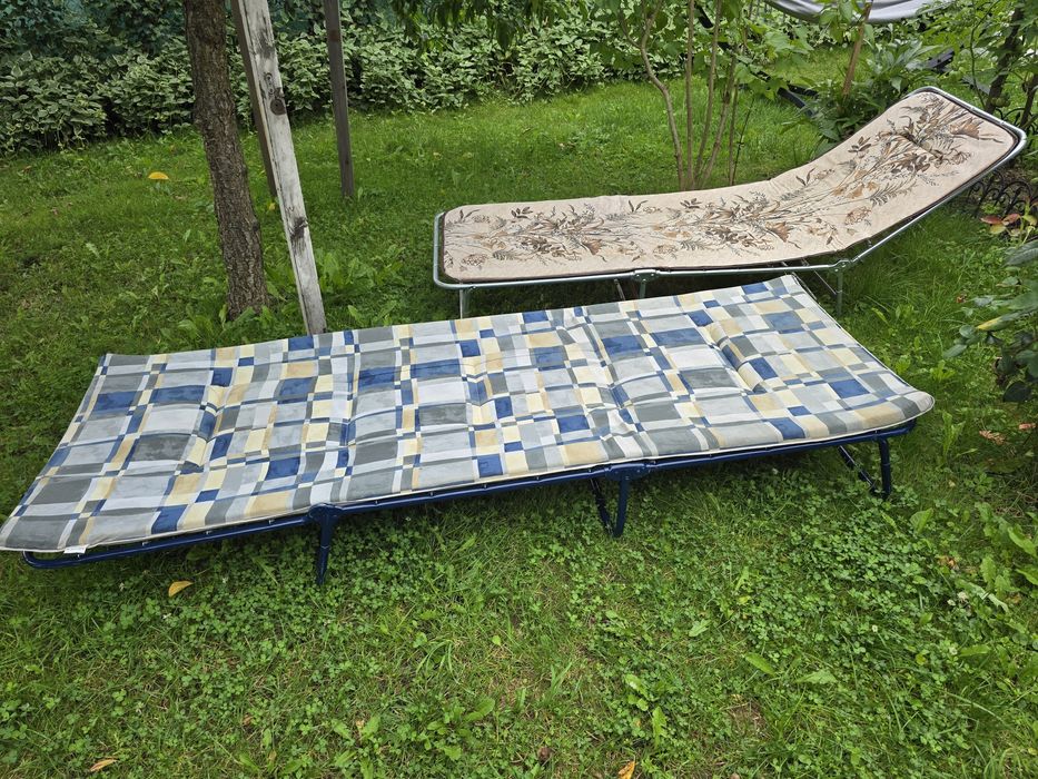 Łóżko polowe turystyczne z miękkim i wygodnym materacem regulowany zag