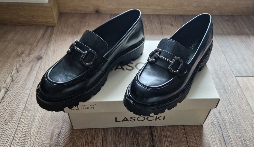 Lasocki loafersy/mokasyny skórzane