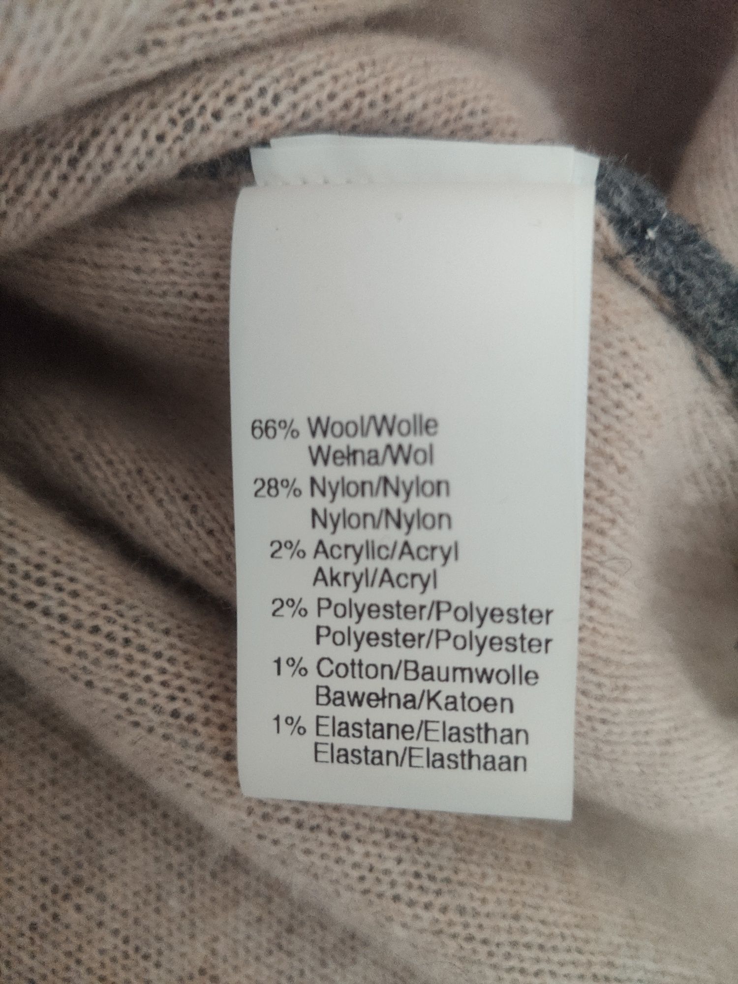 Ciepła narzutka, sweter,  tunika XL 66% wełny