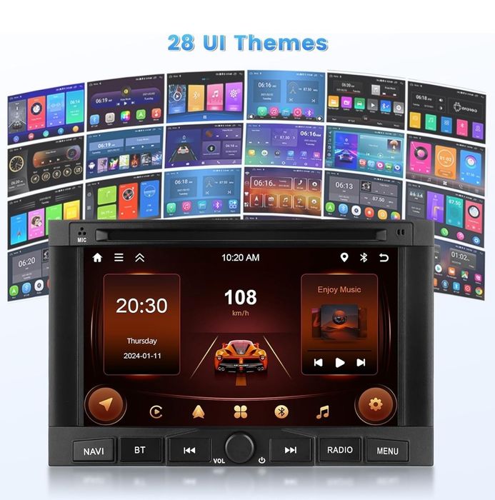 Radio samochodowe HIkity Wi-Fi Android 13 Peugeot 3008/5008  Berlingo