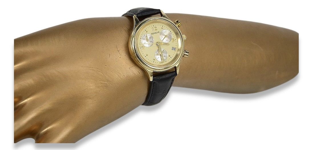Złoty zegarek damski 14k 585 Geneve lw019y biżuteria Wrocław biżuteria
