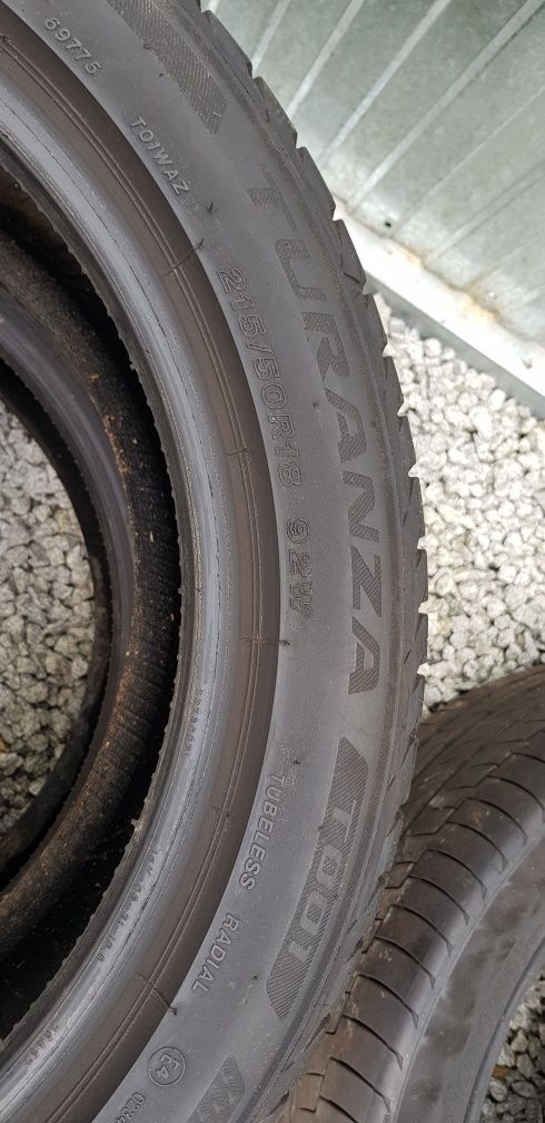 Opony letnie Bridgestone 2sztuki 215/50/18