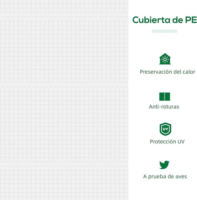 Estufa de terraço, 120 x 60 cm