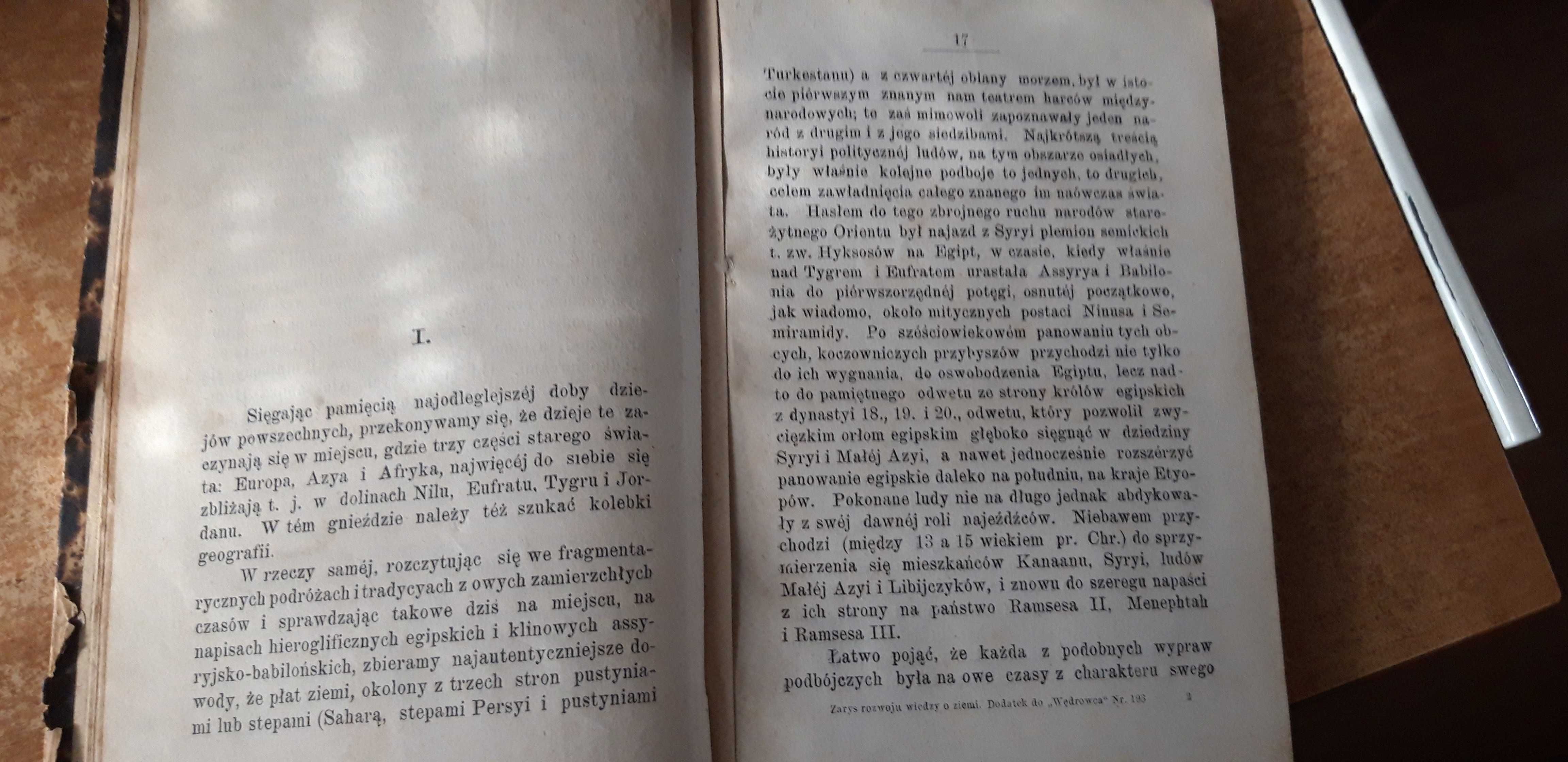 Zarys Rozwoju Wiedzy o Ziemi -Czerny-W-wa 1880
