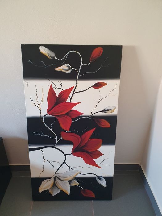 Tela de desenho com flores