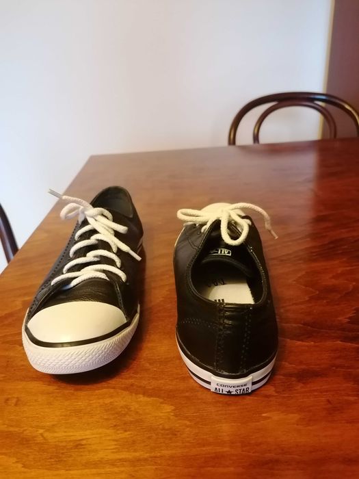 Converse oryginalne 37 skóra, niskie, czarne, damskie