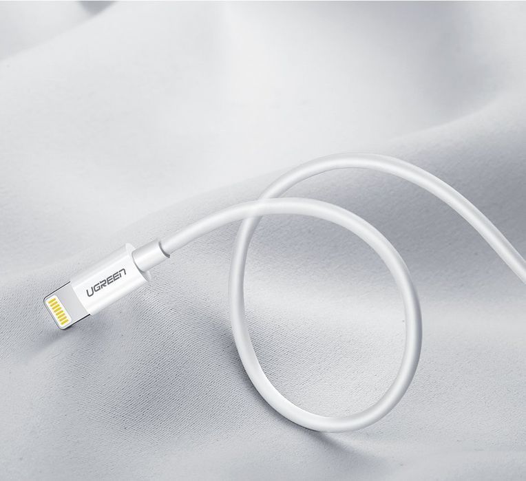Kabel Lightning Ugreen MFi 1M 2,4A - Biały - USB Do iPhone