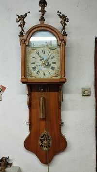 Zegar Fryzyjski jedno wagowy z XIX wieku z budzikiem.