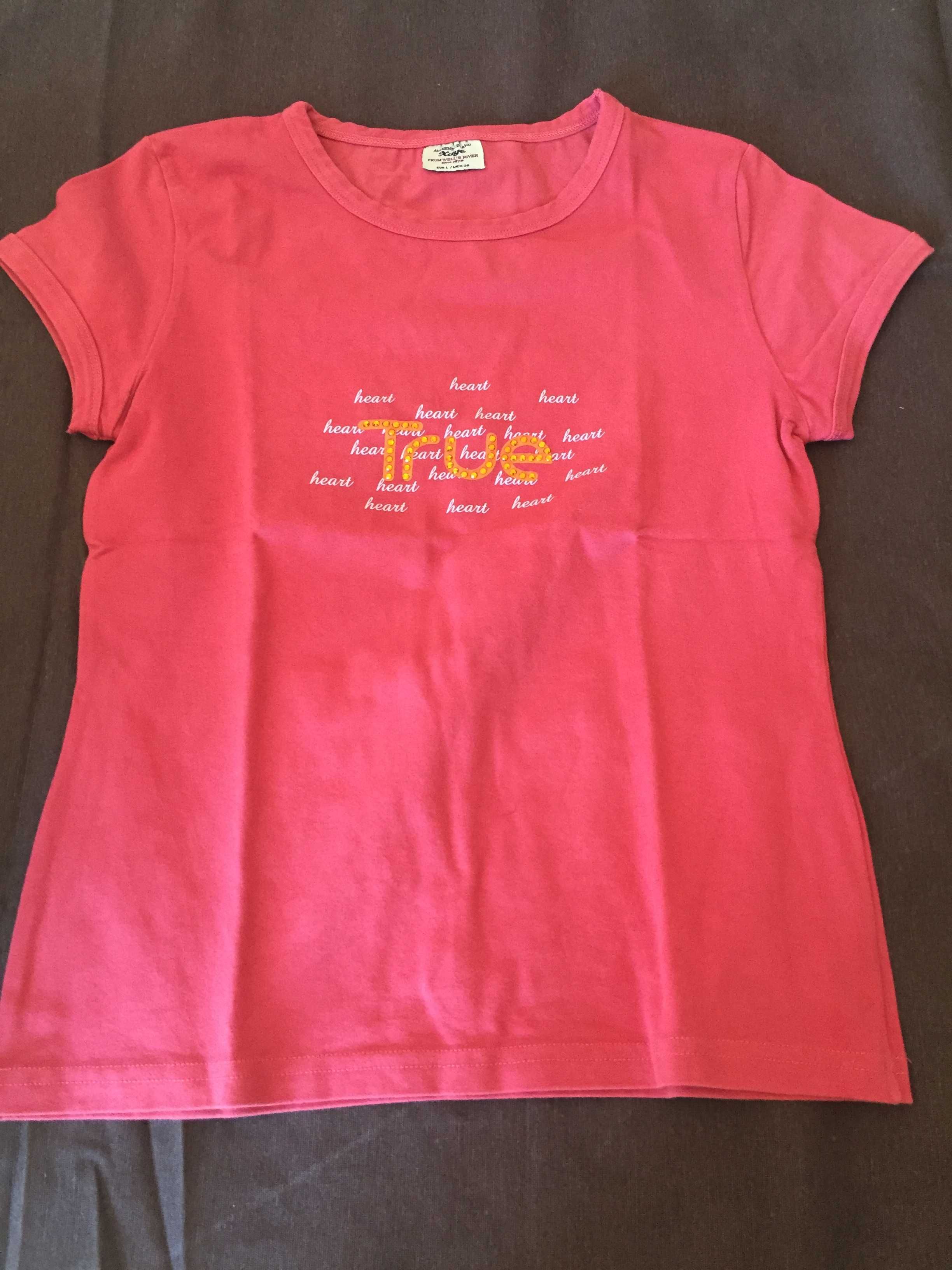 tshirt zara tamanho l rosa