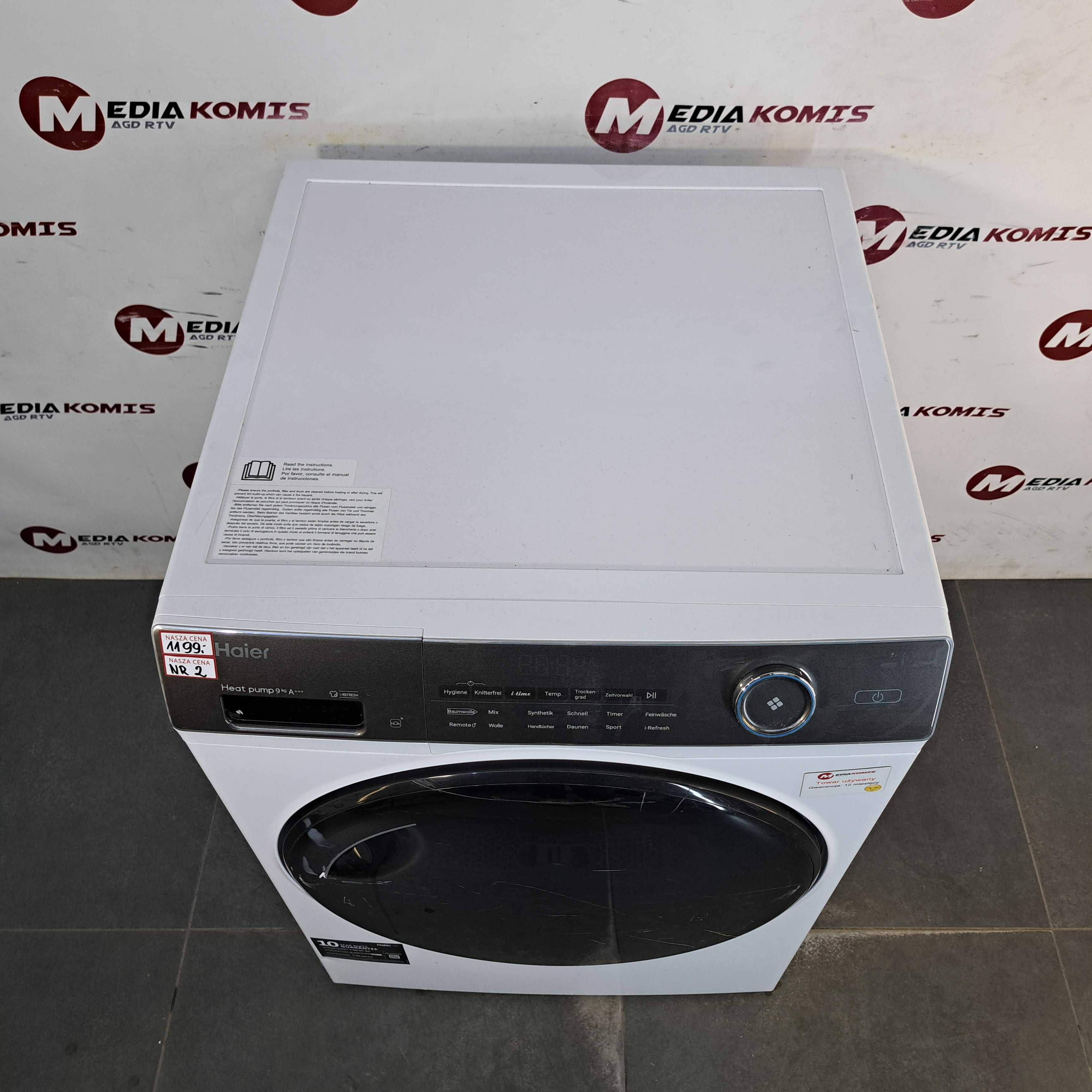 Suszarka Haier HD90-A3TEAM5 [12mscy-gwar] A+++ / 9kg / 60cm gł [2]