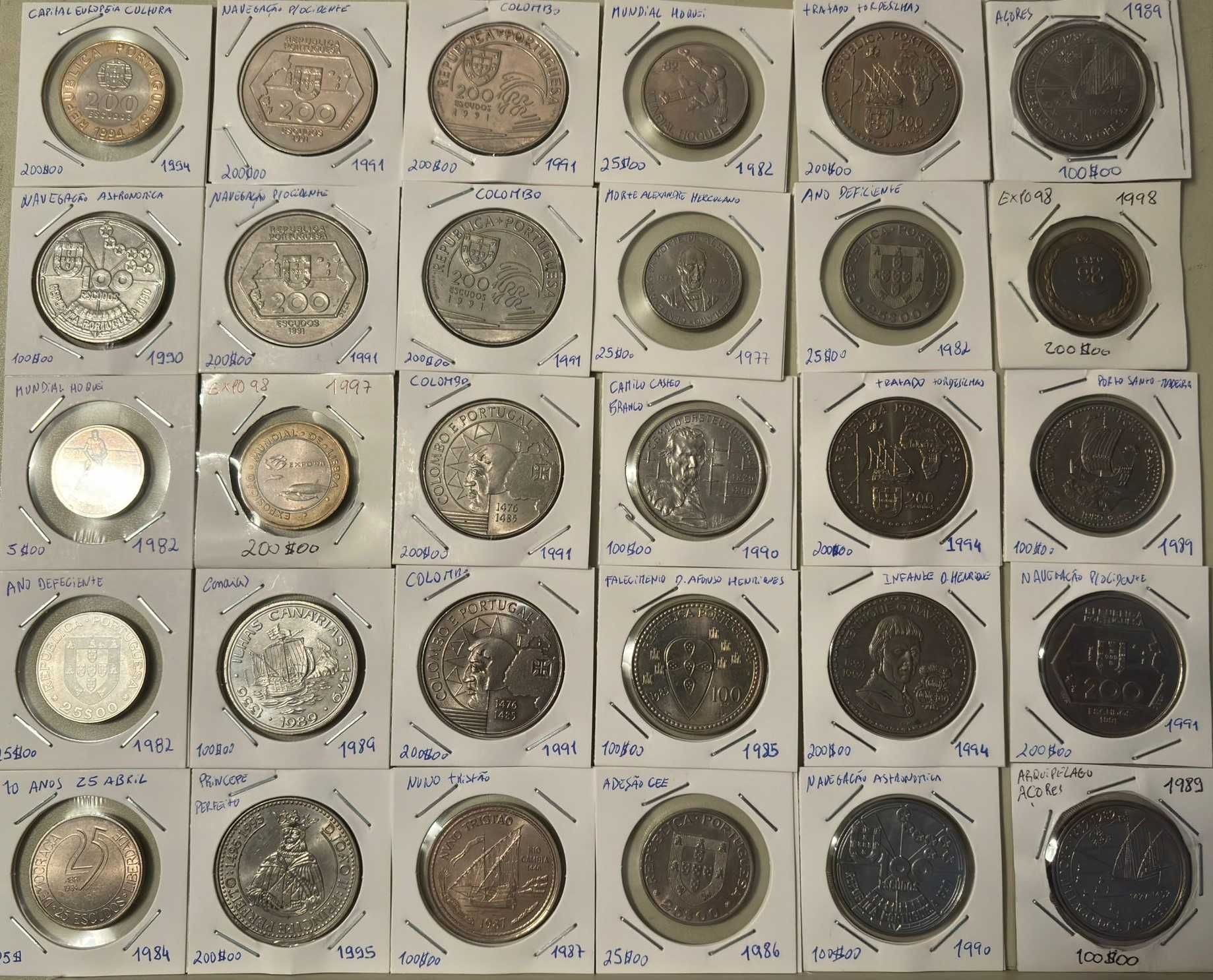 moedas comemorativas escudos