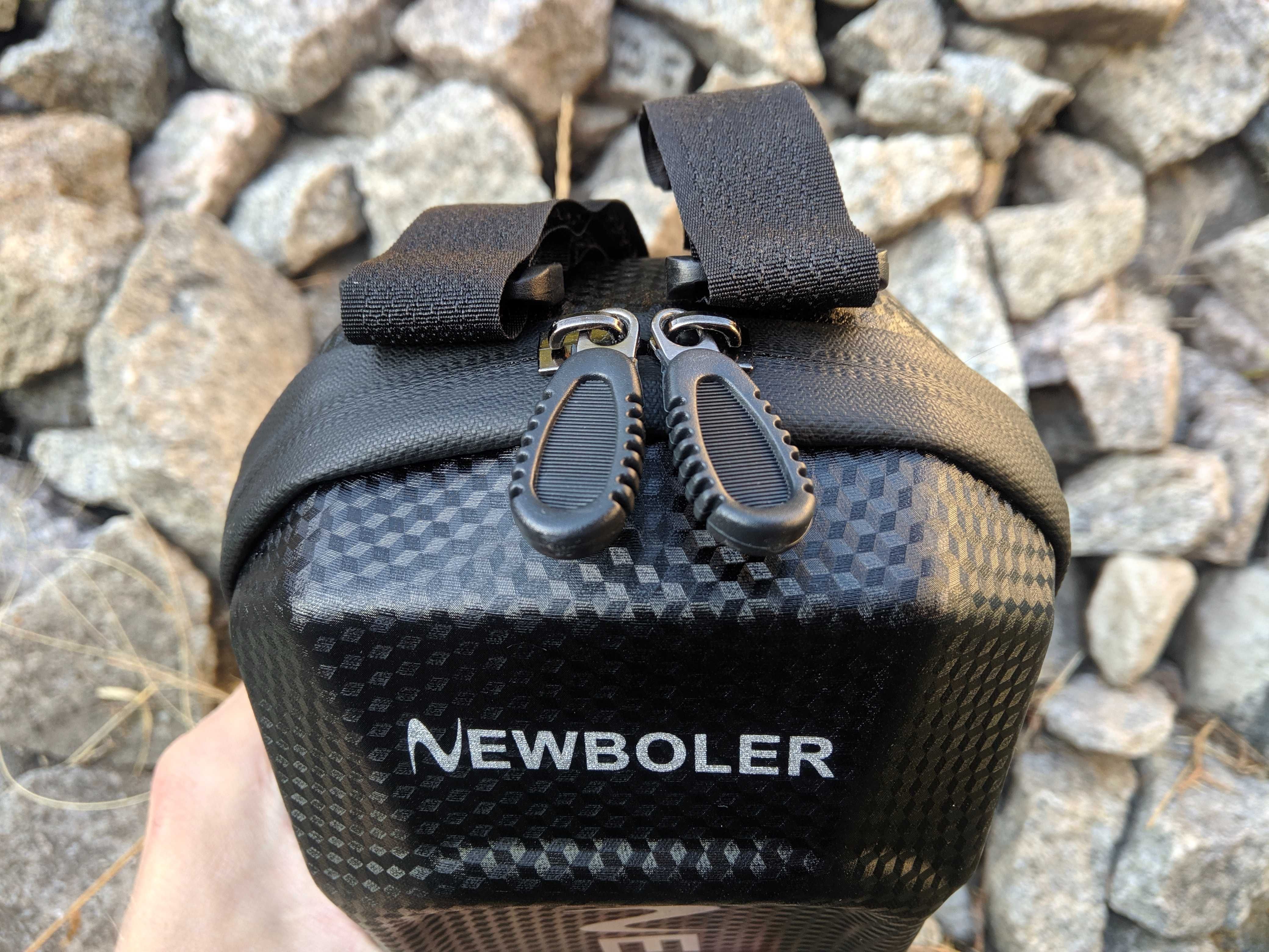 Велосумка на кермо для самокату Newboler 3L. Міцна, чорна.