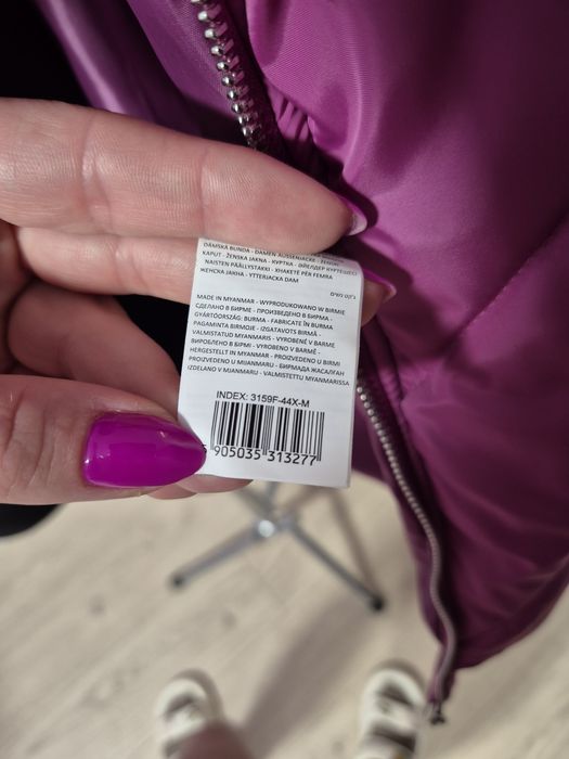 Ciepła pikowana bomberka oversize o nieco dłuższym kroju M 38