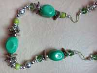 naszyjnik korale zielone biżuteria