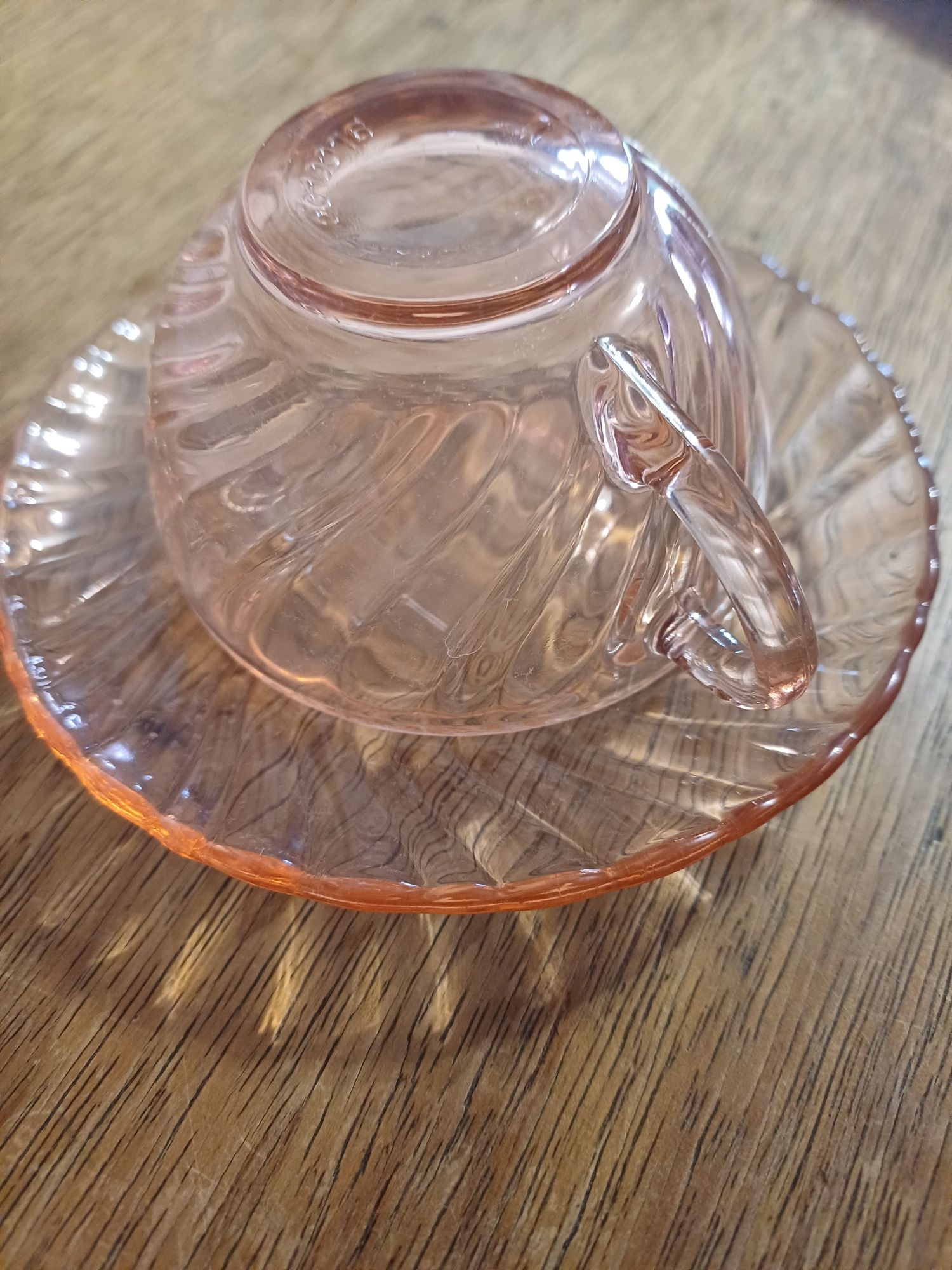 Chávenas de café + pires Cristal Rosa
