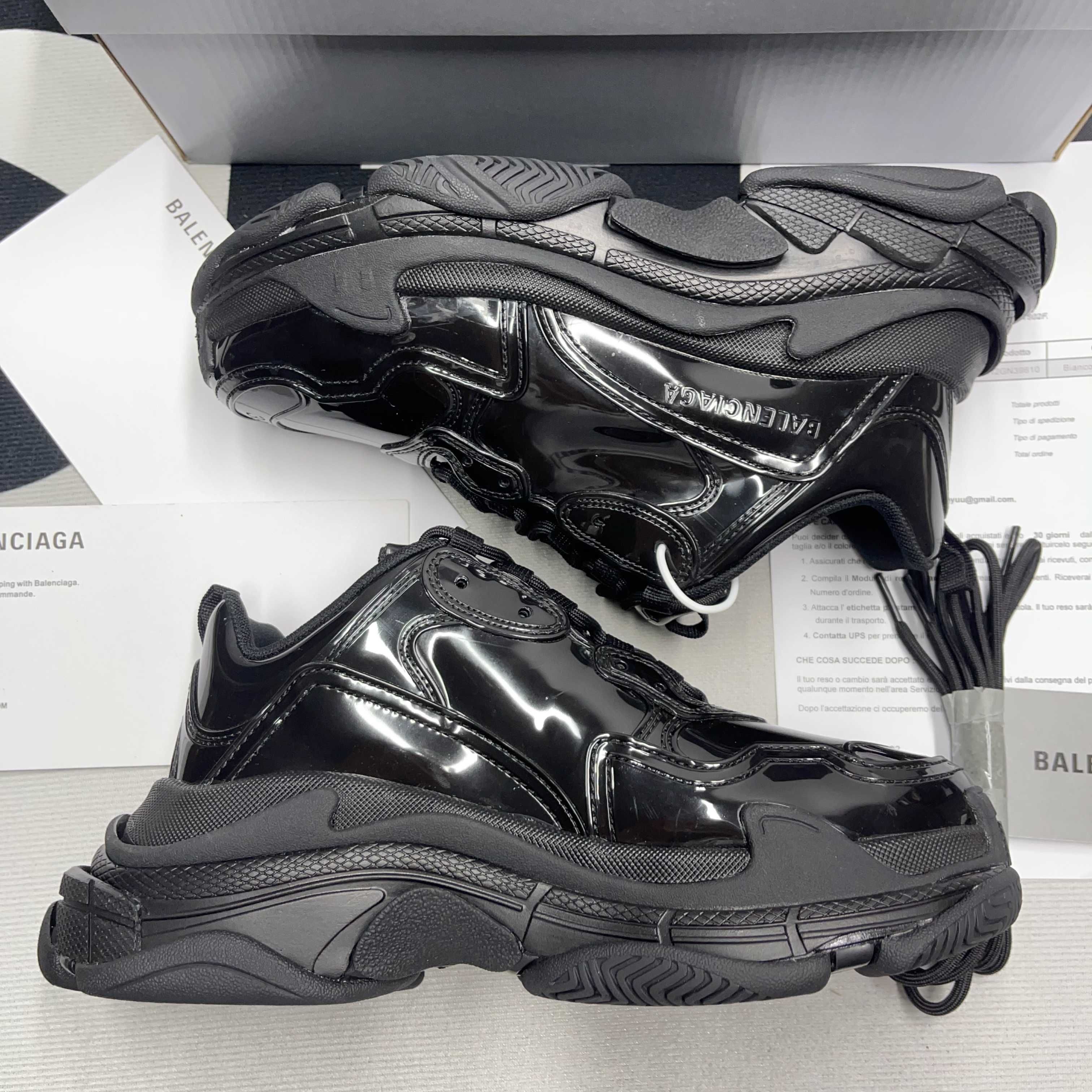 Buty Balenciaga Triple S Patent Black (35-46)