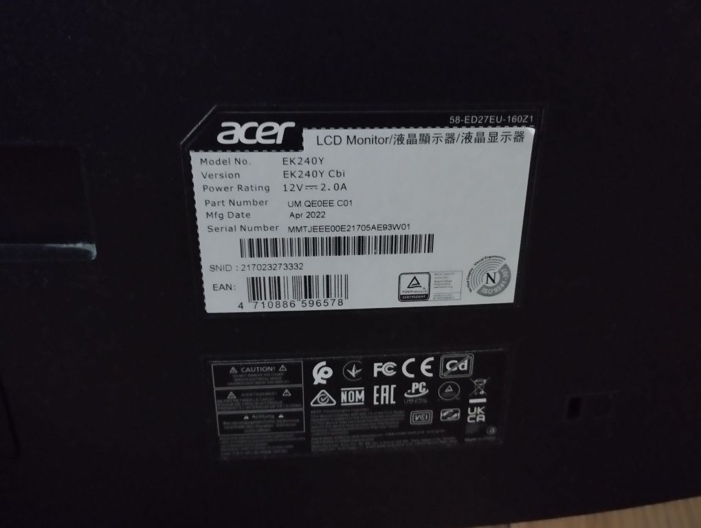 Monitor Acer EK240Y