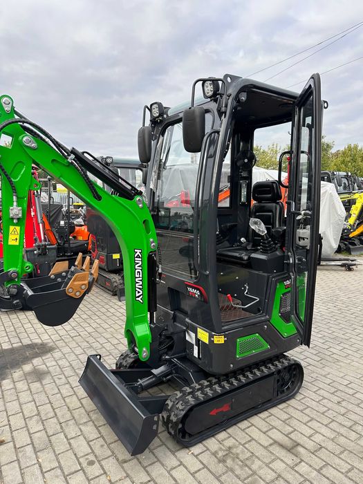 NOWA MINIKOPARKA Cicha 1200kg Kabina 3 łyżki Chłodnia R12K Briggs 15KM