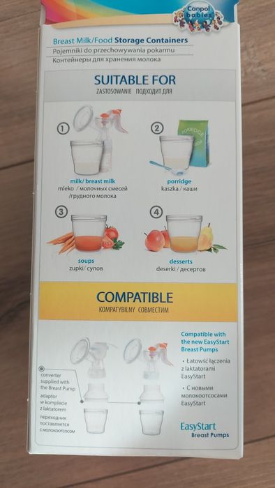 Canpol Pojemniki do Przechowywania Mleka i Pokarmu Pokarmu 4X1