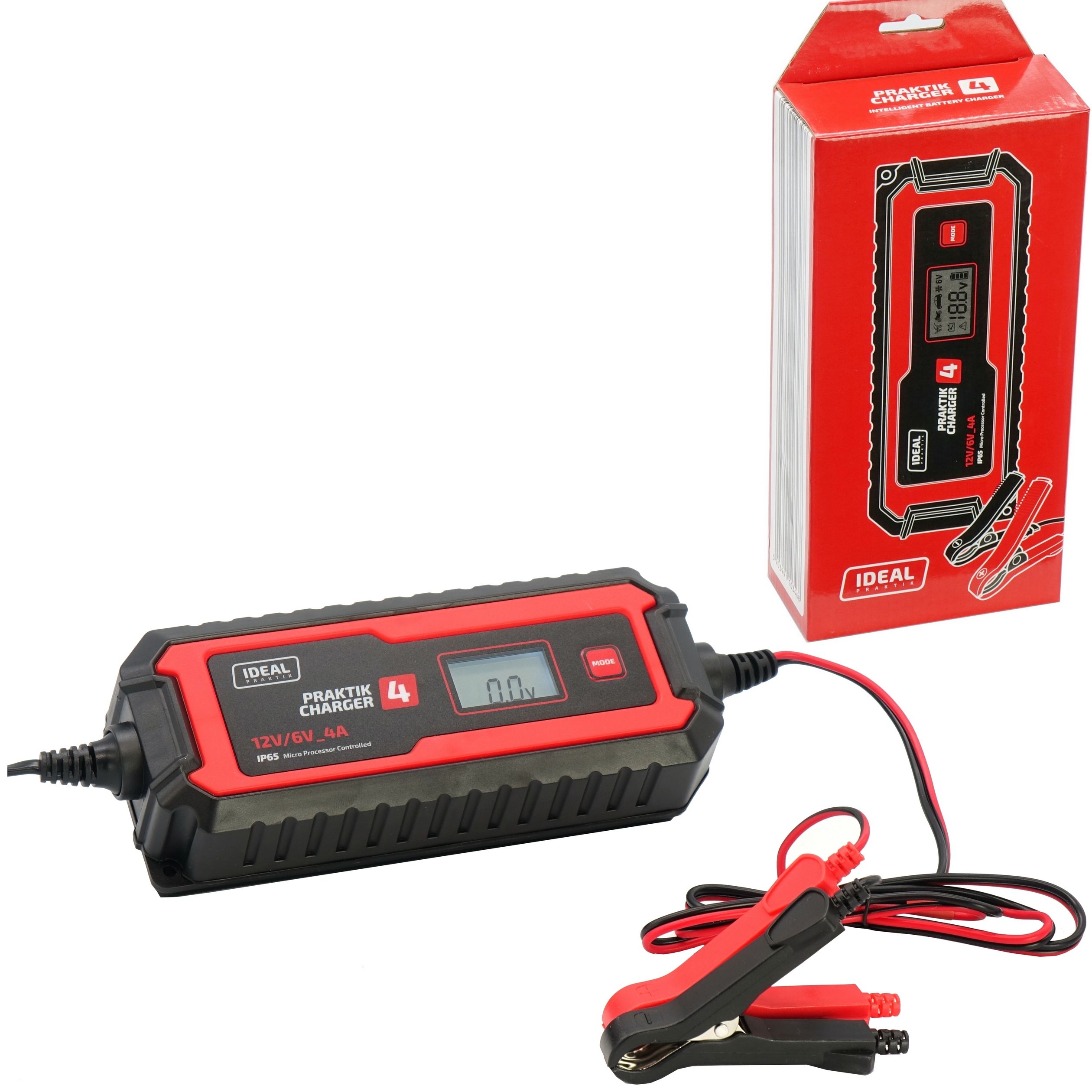 prostownik ideal praktik charger 4 lcd 6/12v automatyczny gel WET AGM