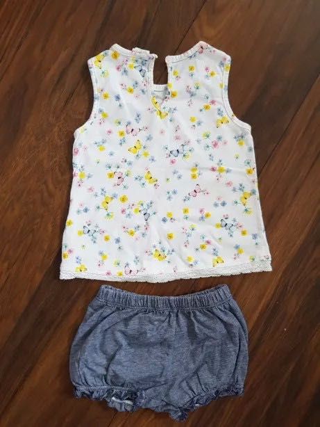 Top i bufiaste majtki H&M 80 cm 9-12M niemowlę