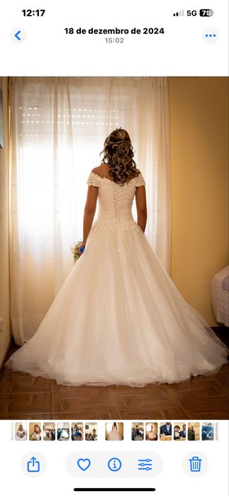 *Promoção de 700€ por 350€* Vestido princesa com apliques