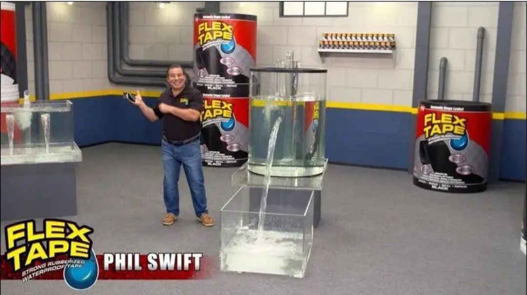 Надміцна скотч-стрічка Flex Tape, стрічка для ремонту басейну