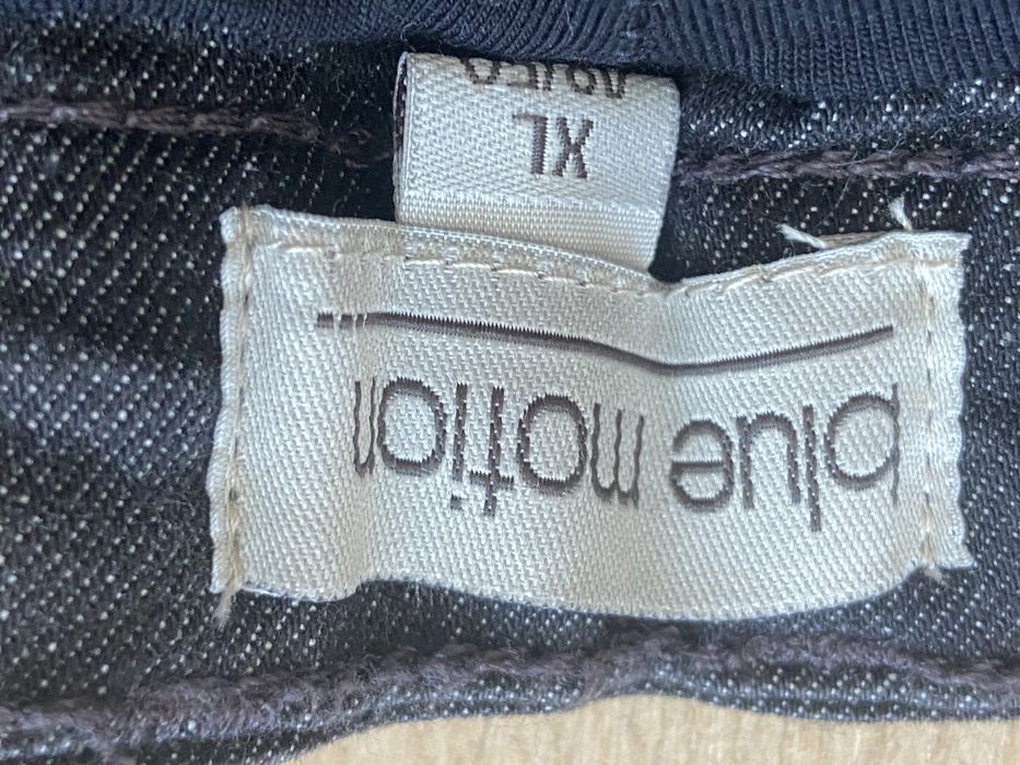 Blue motion XL 48 50 czarne szare spodnie ciążowe jeansy dżinsy