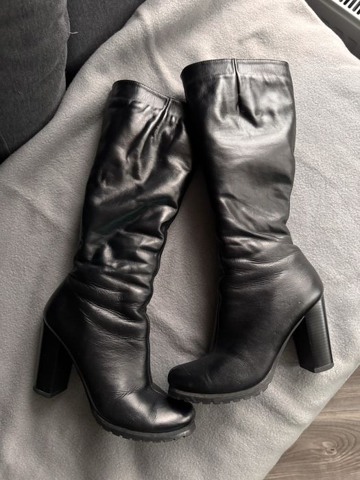 Кожаные зимние сапоги ,38р