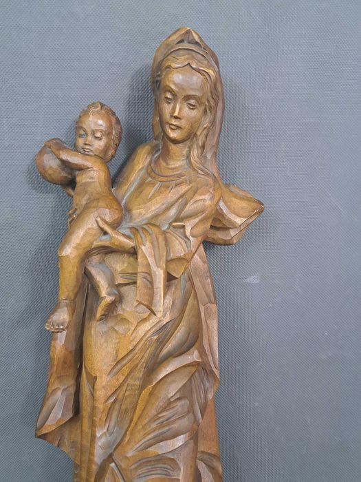 Matka Boska z Dzieciątkiem, Madonna, wisząca rzeźba, wys. 48 cm