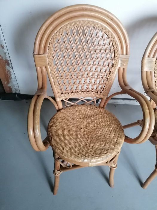 krzesła wiklinowe 4 szt tanio