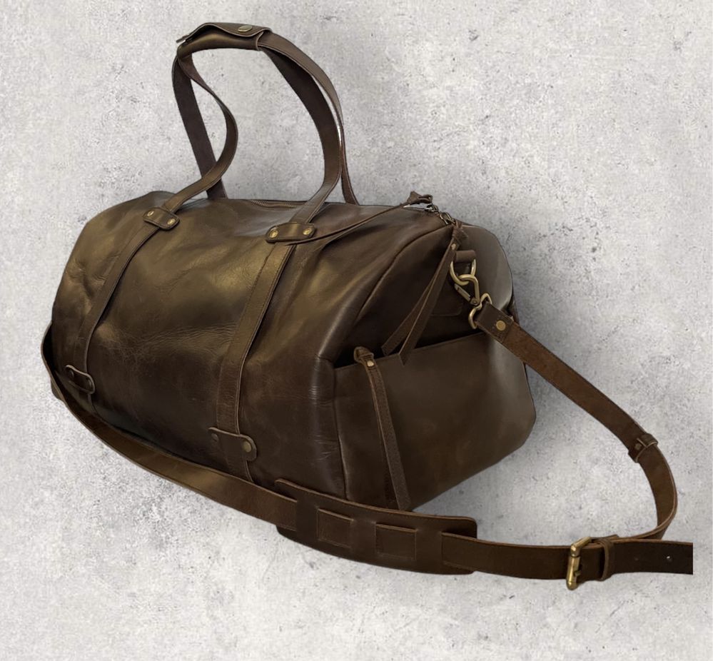 Skórzana torba podróżna duffel bag