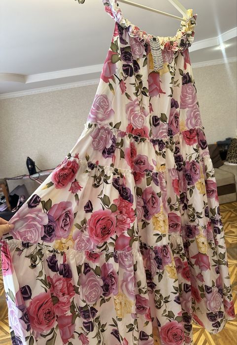 Сарафан сукня літня плаття для літа в квітах великого розміру