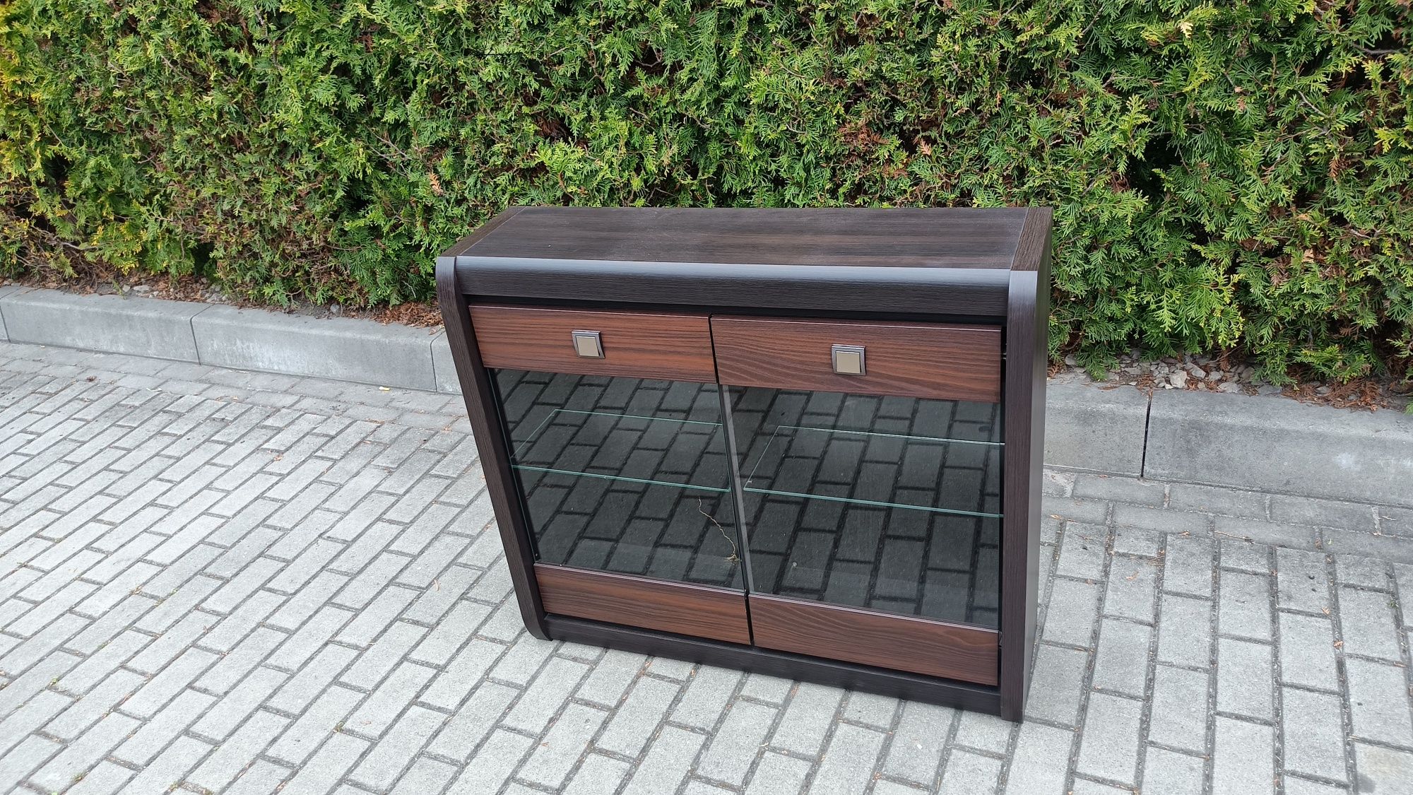 Witryna Komoda BRW Loren Szafka 80 x 100 x 30 cm przeszklona