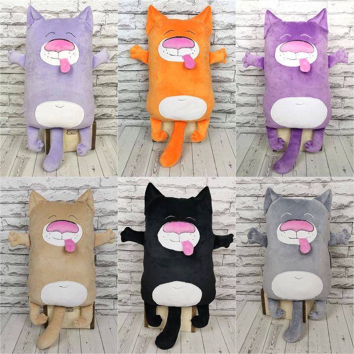 Подушки-обнимашки.Мягкая игрушка Котик. Волк. Мопс. Бульдог. Свинка