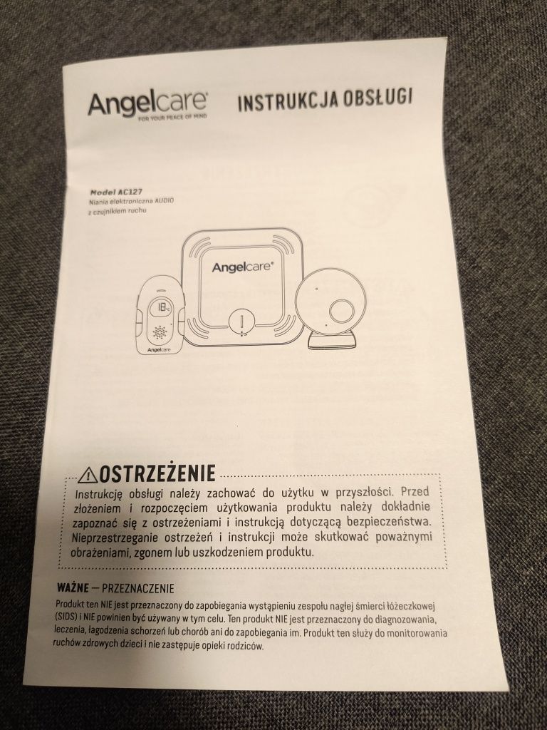 Elektroniczna Niania Angelcare Audio z czujnikiem ruchu