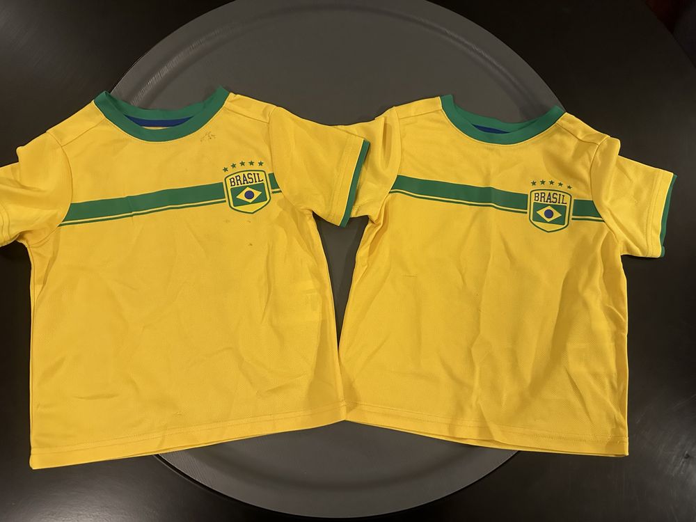 2 koszulki sportowe Brazil/Brazylia H&M 92/98