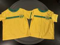 2 koszulki sportowe Brazil/Brazylia H&M 92/98