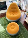 Sofá insuflável NOVO + Puff + Bomba incluída