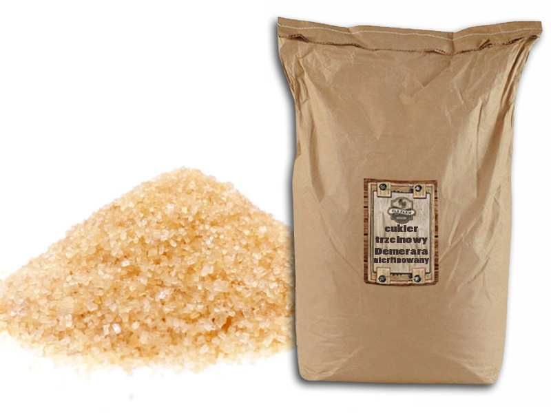 Cukier trzcinowy Demerara 25 kg naturalny cukier dla pszczół