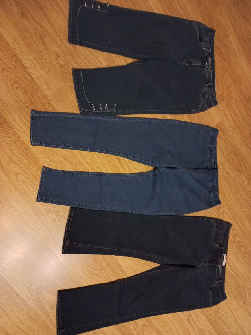 Spodnie damskie jeans r.44 komp.3szt nowe
