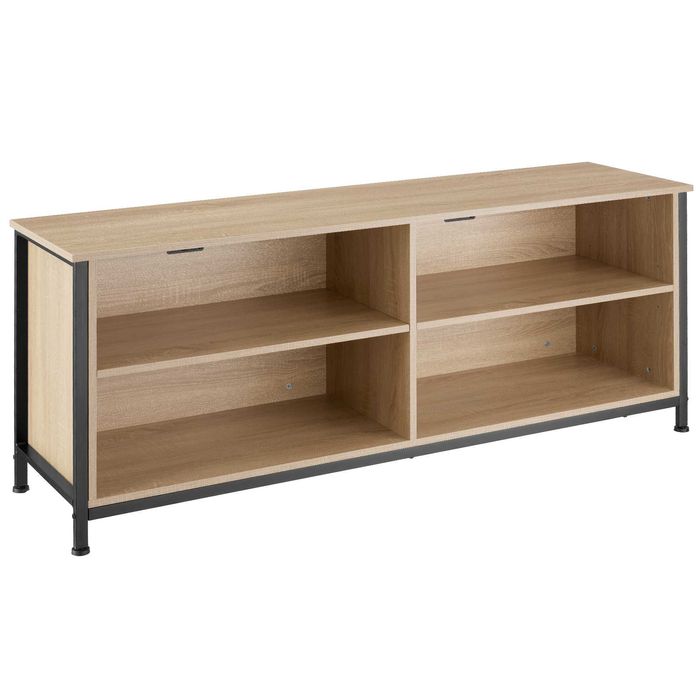 Stolik RTV Navan Drewno industrialny jasny OUTLET