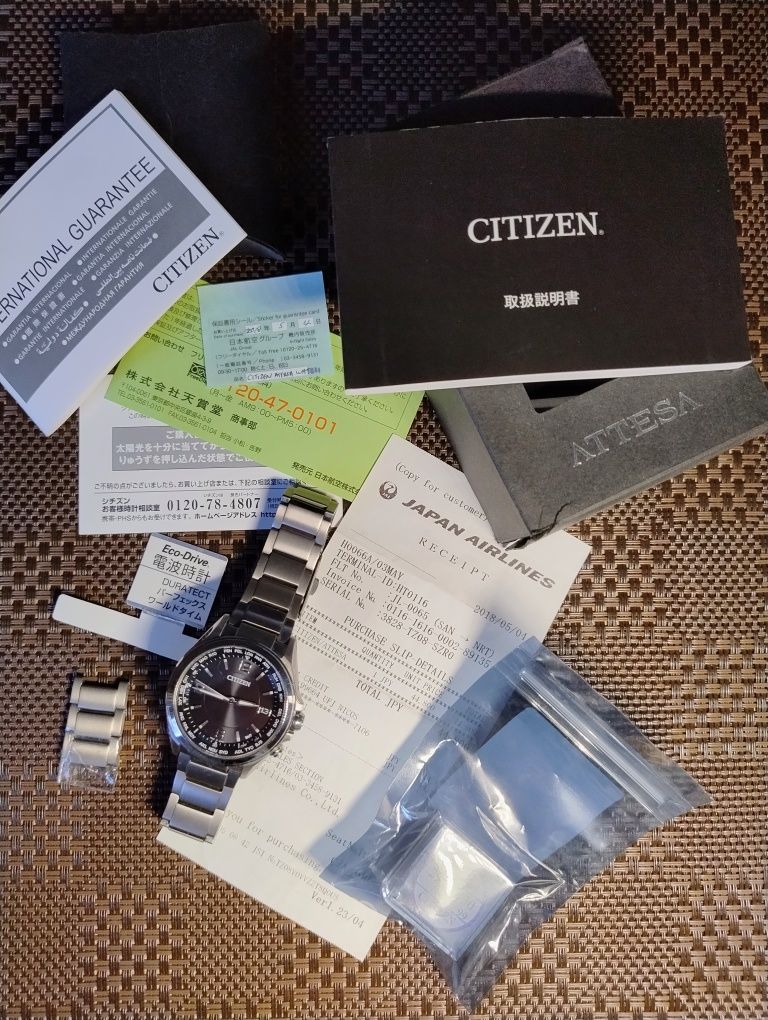 Citizen Attesa CB1070-56F Eco-Drive Radio Wave Titanium