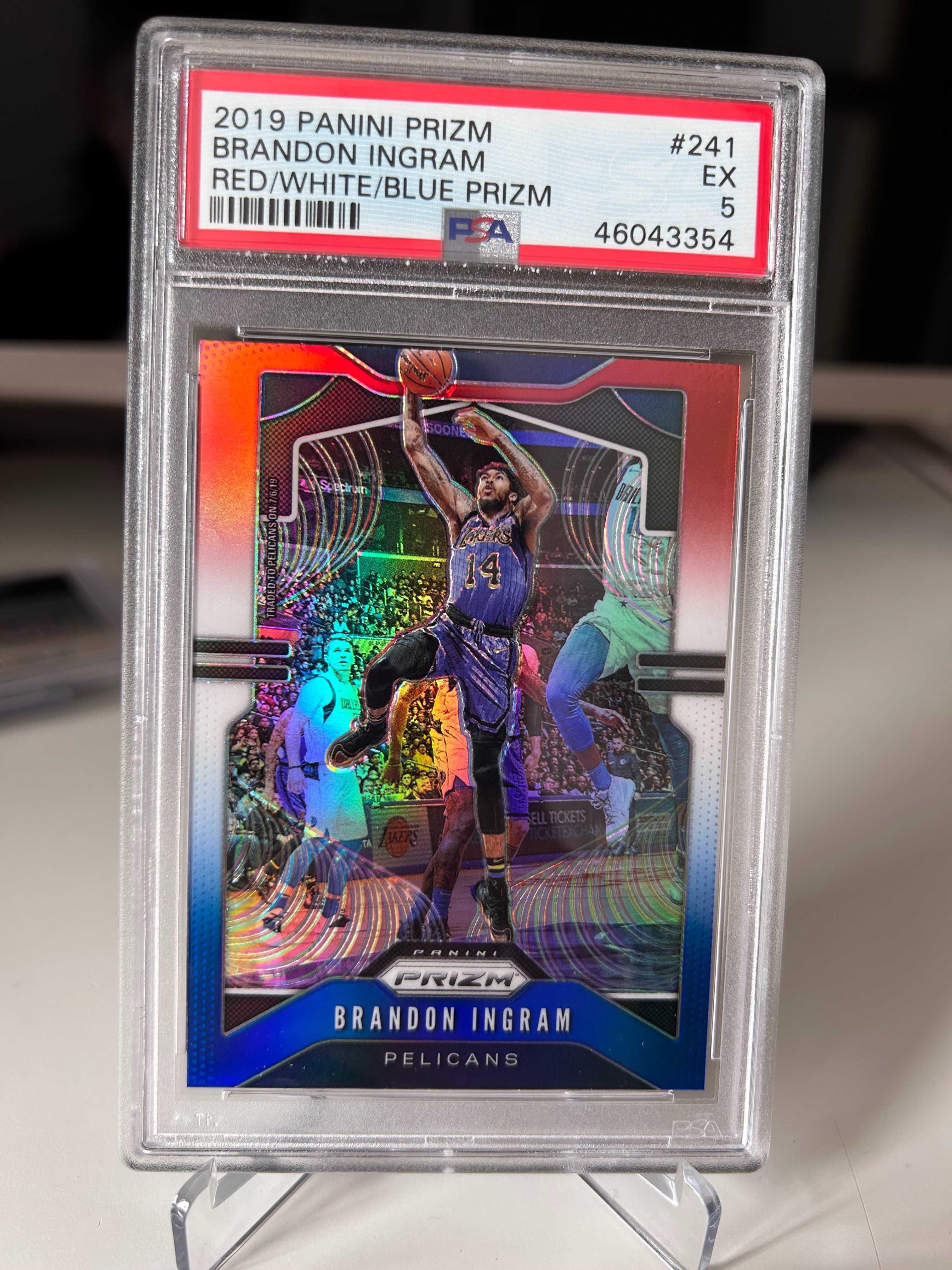 2019-20 Panini Prizm - Red White & Blue Prizm Brandon Ingram[PSA 5 EX]