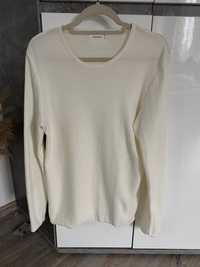 kremowy męski sweter Reserved 100% bawełna M