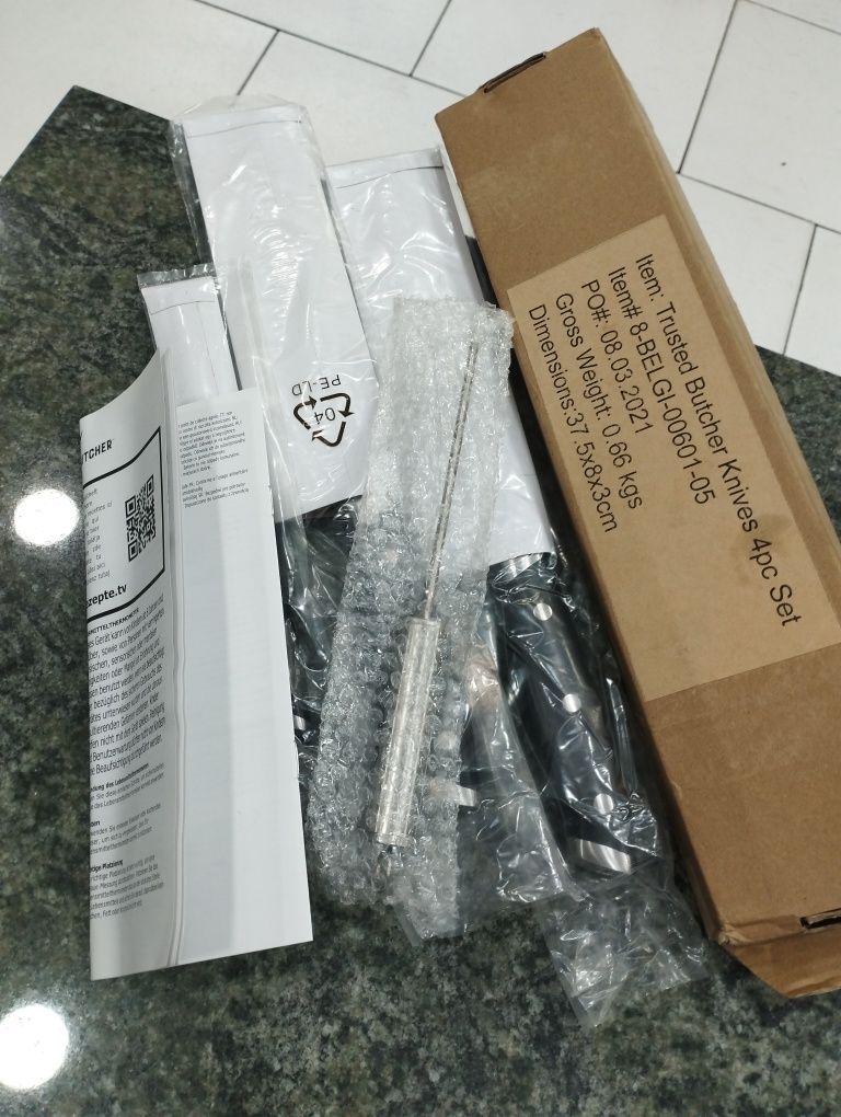 Conjunto de facas chef damasco