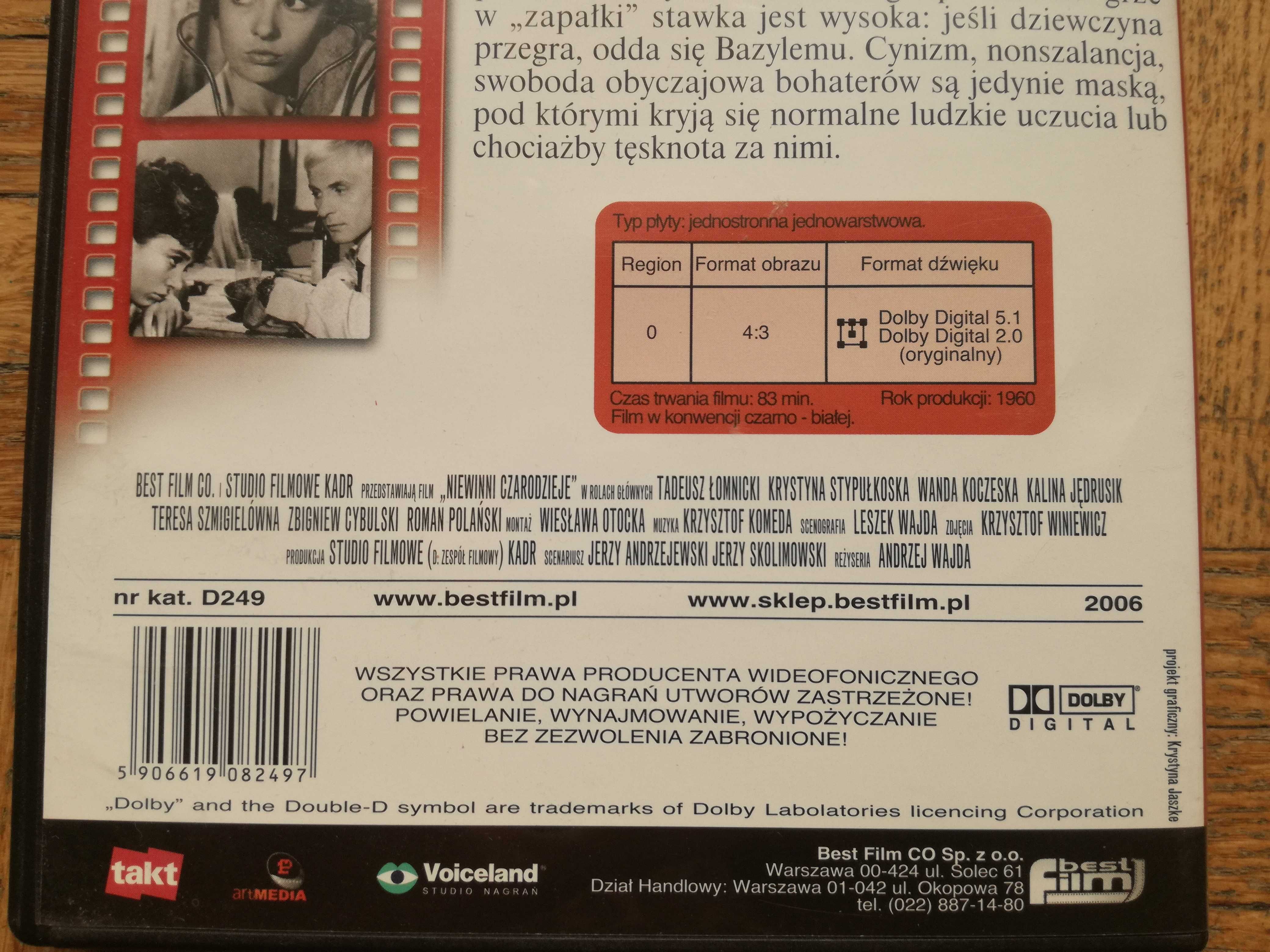 Niewinni czarodzieje (1960), film DVD